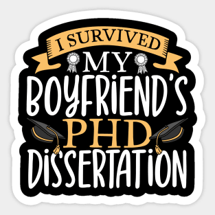 I survived my boyfriend's PhD dissertation Sticker